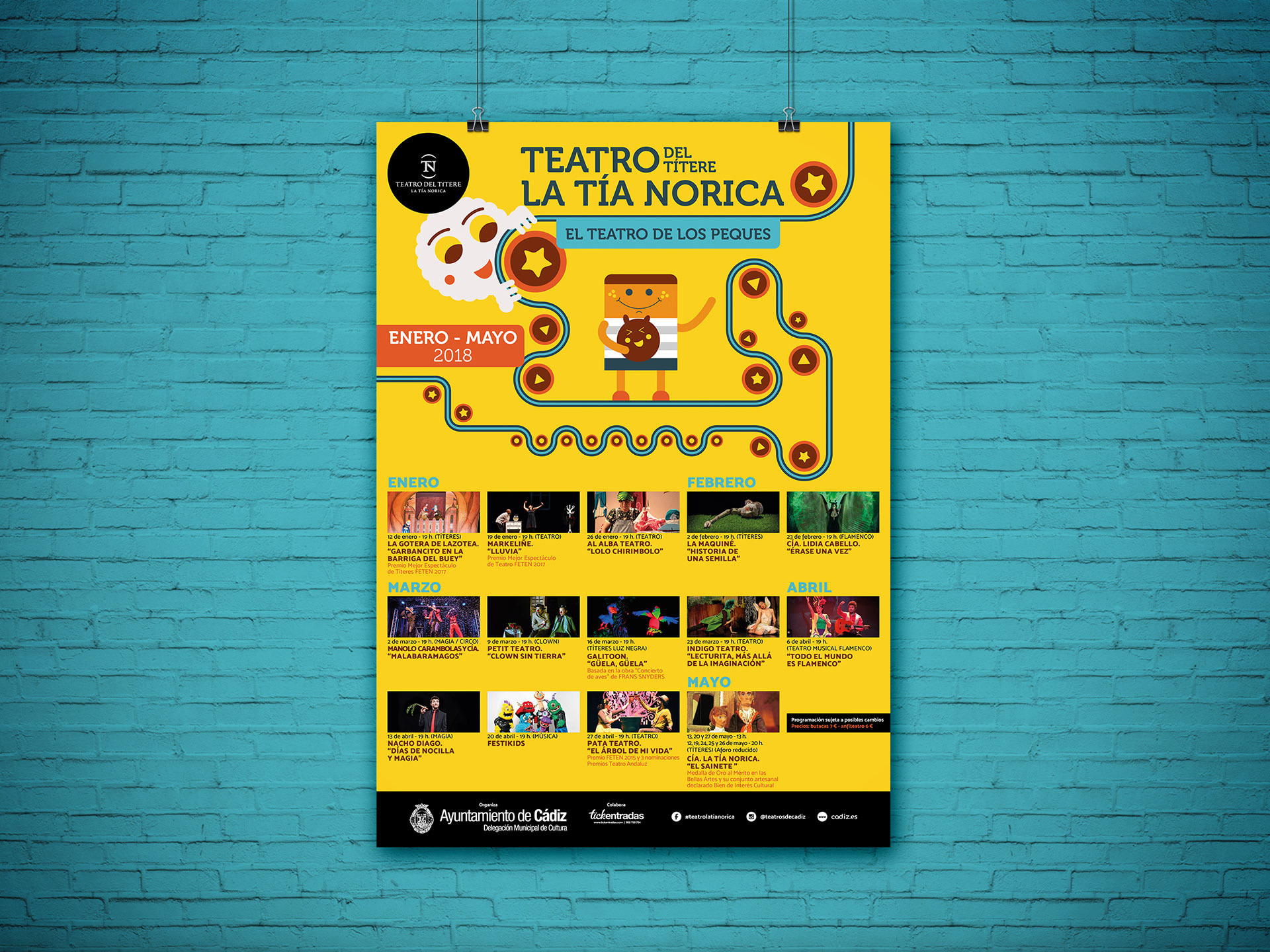 Cartel - Campaña de publicidad - Teatro del Títere - La Tía Norica (Enero - Mayo 2018)