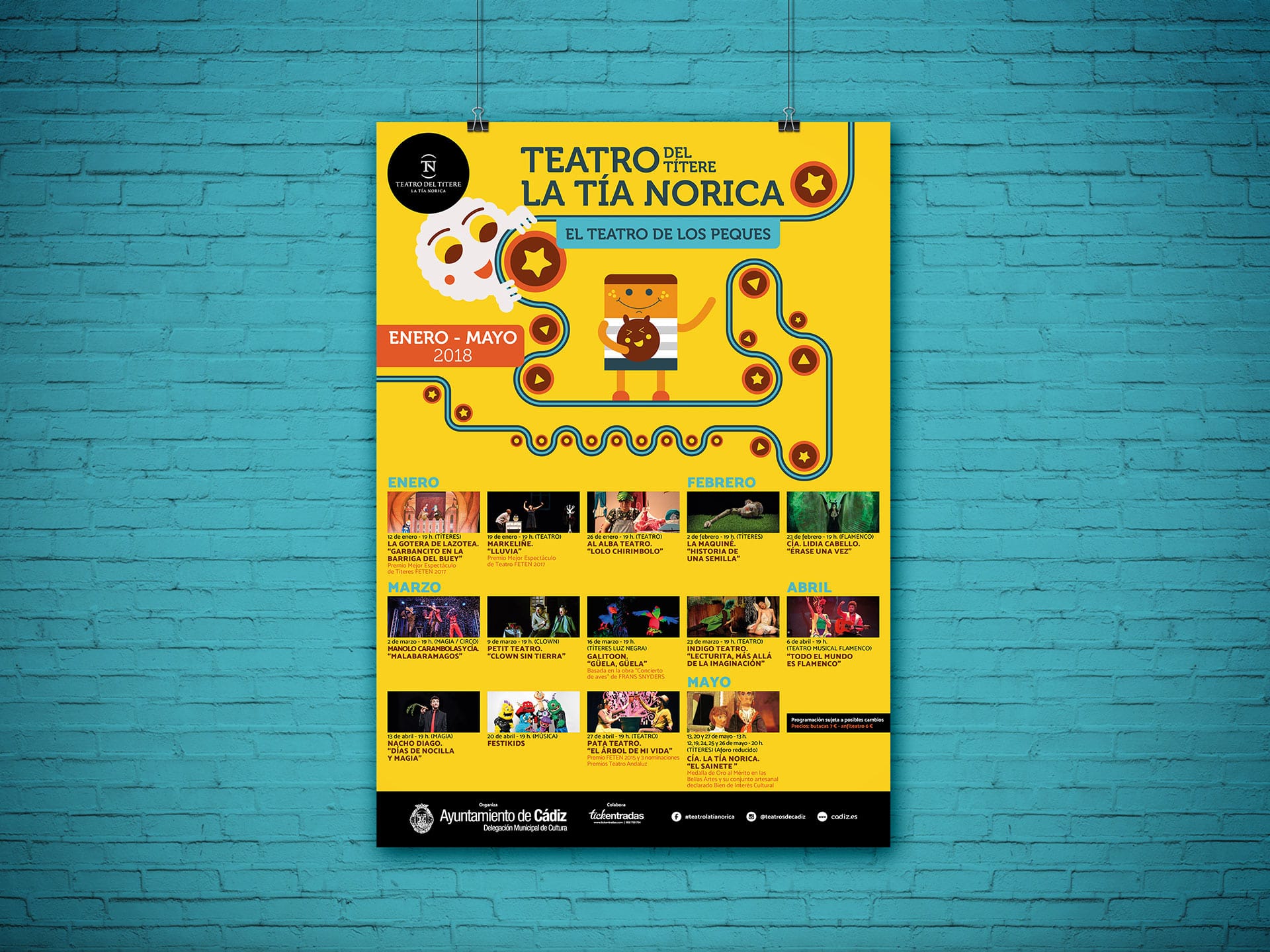 Cartel - Campaña de publicidad - Teatro del Títere - La Tía Norica (Enero - Mayo 2018)