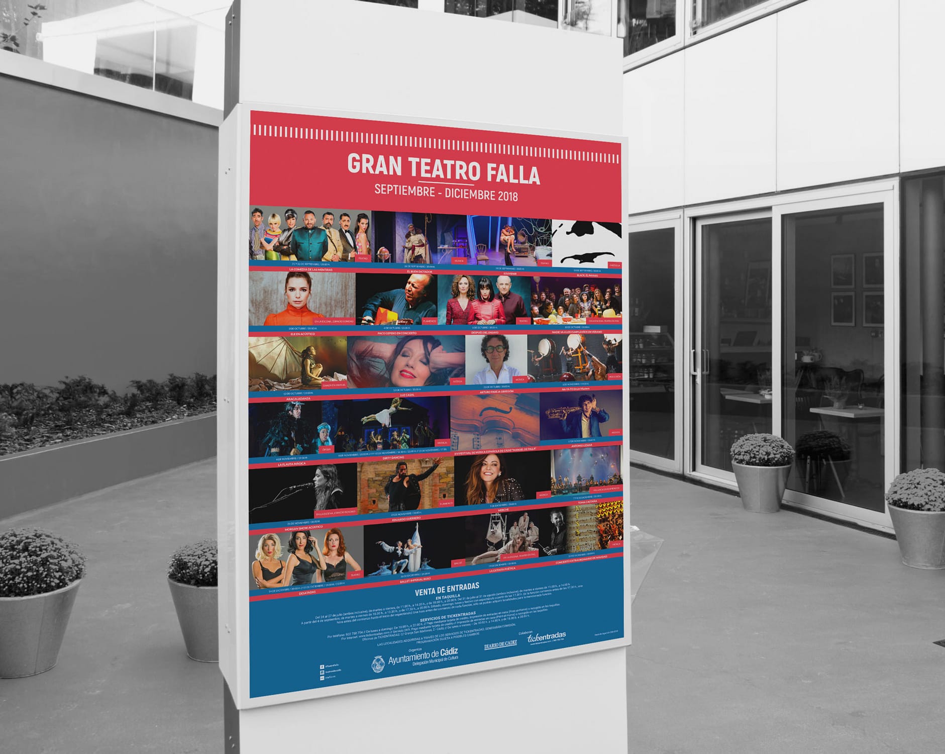 Cartel - campaña de publicidad - Gran Teatro Falla (Septiembre - Diciembre 2018)