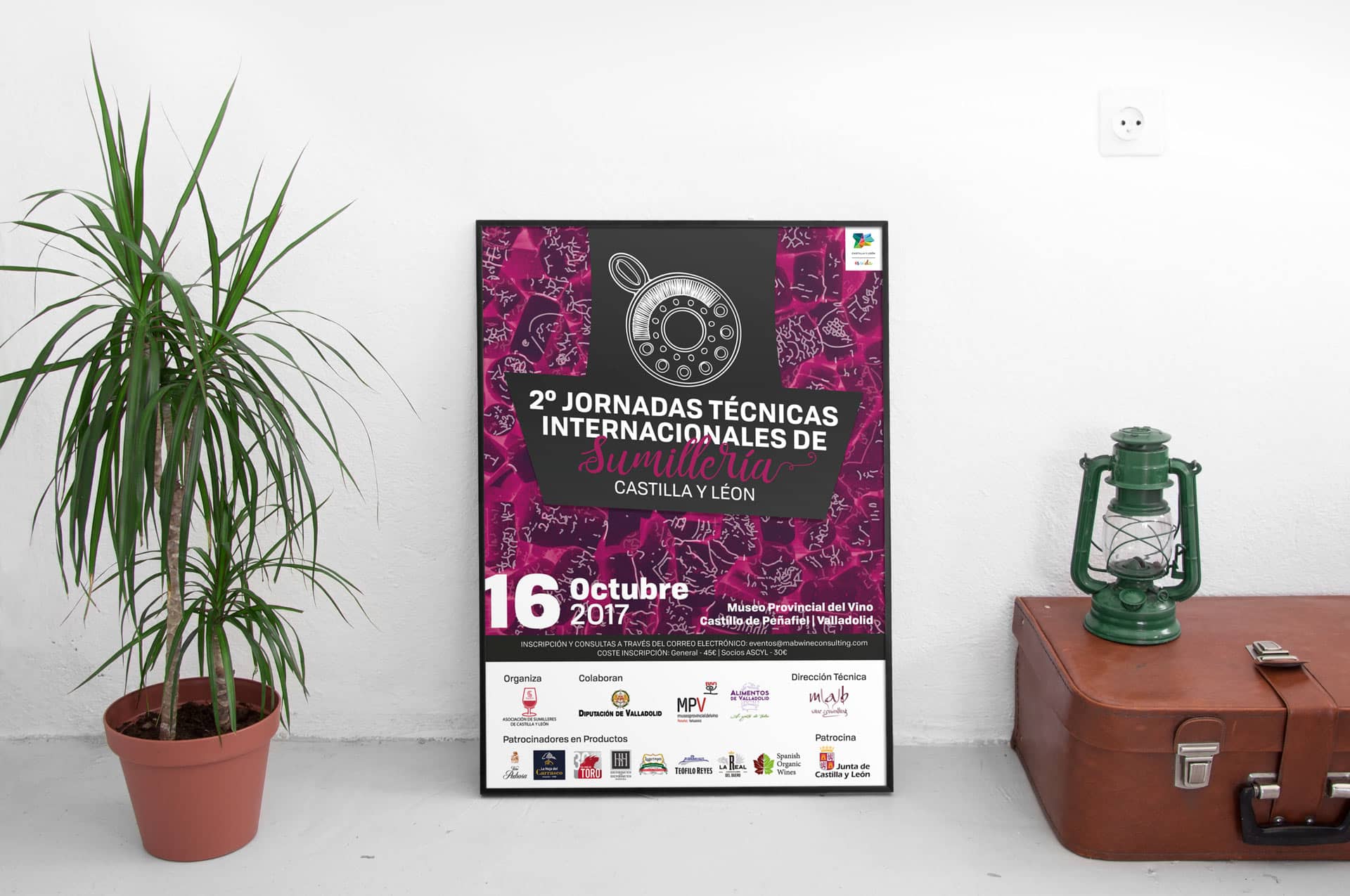 Cartel - Campaña de publicidad - 2º Jornadas Técnicas Internacionales de Sumillería - Castilla y León