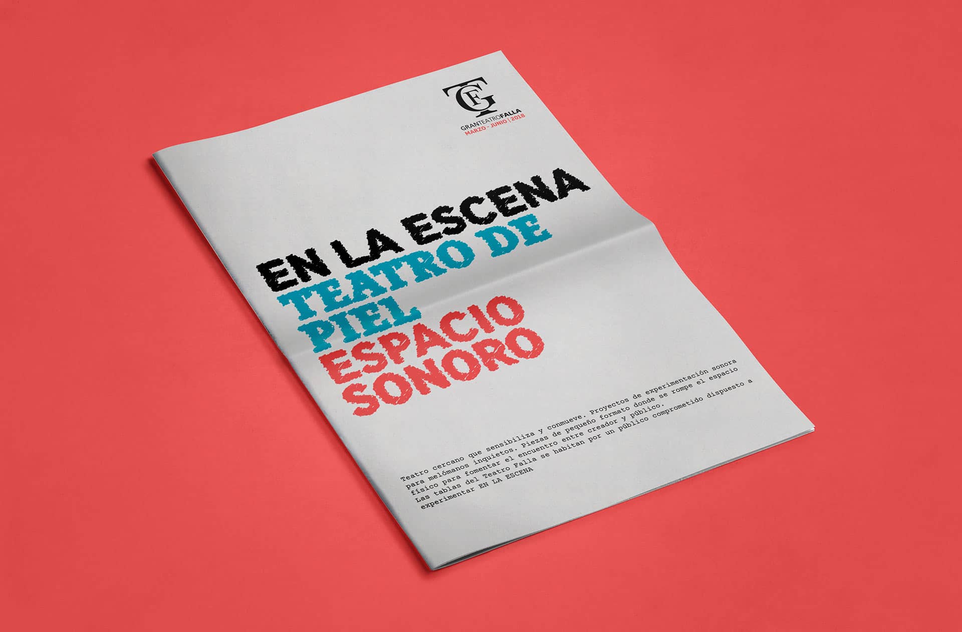 Gaceta portada - Diseño editorial de la gaceta del Gran Teatro Falla (Marzo - Junio 2018)