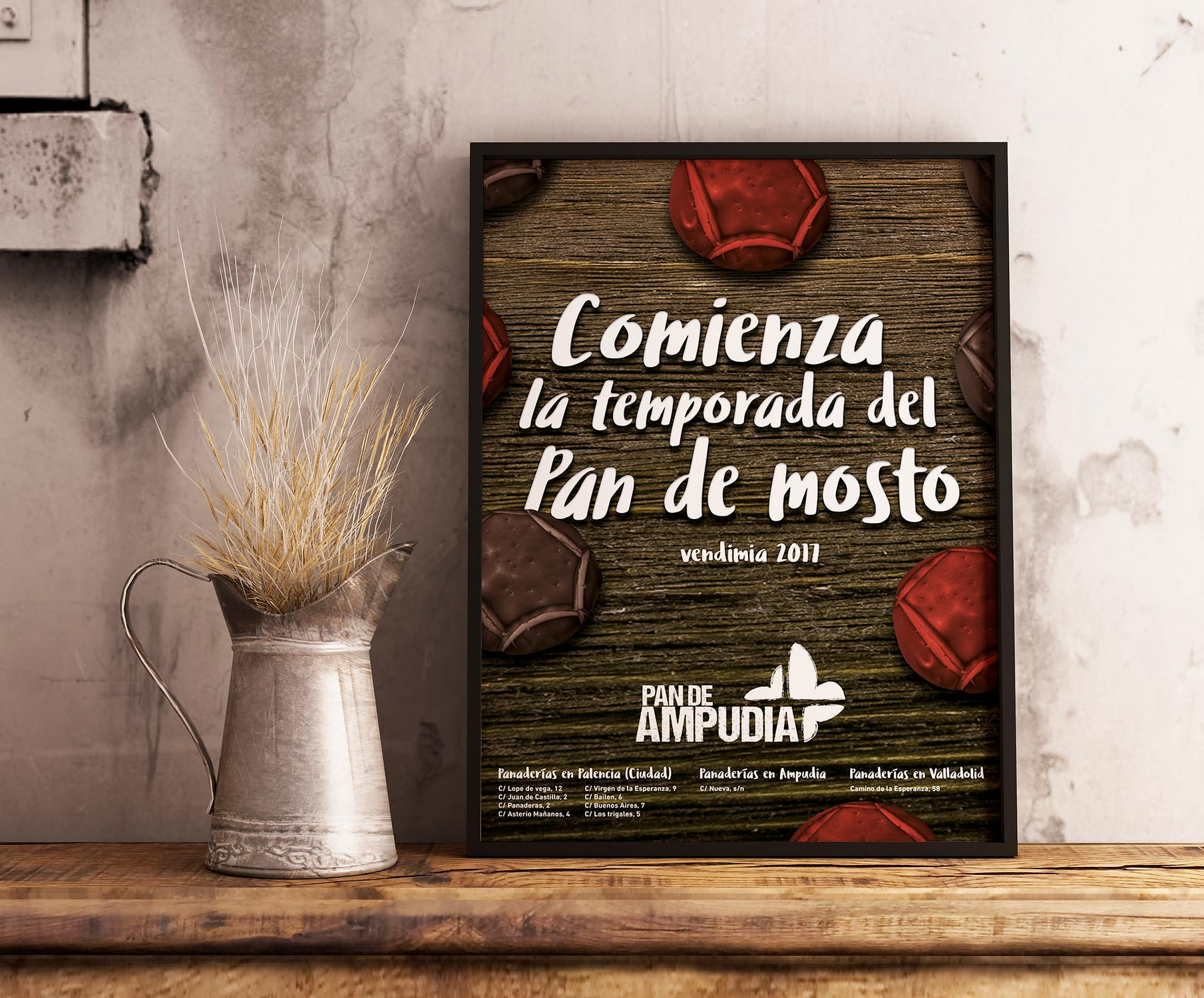 Diseño editorial - Cartel Comienza la temporada del Pan de Mosto (vendimia 2017)