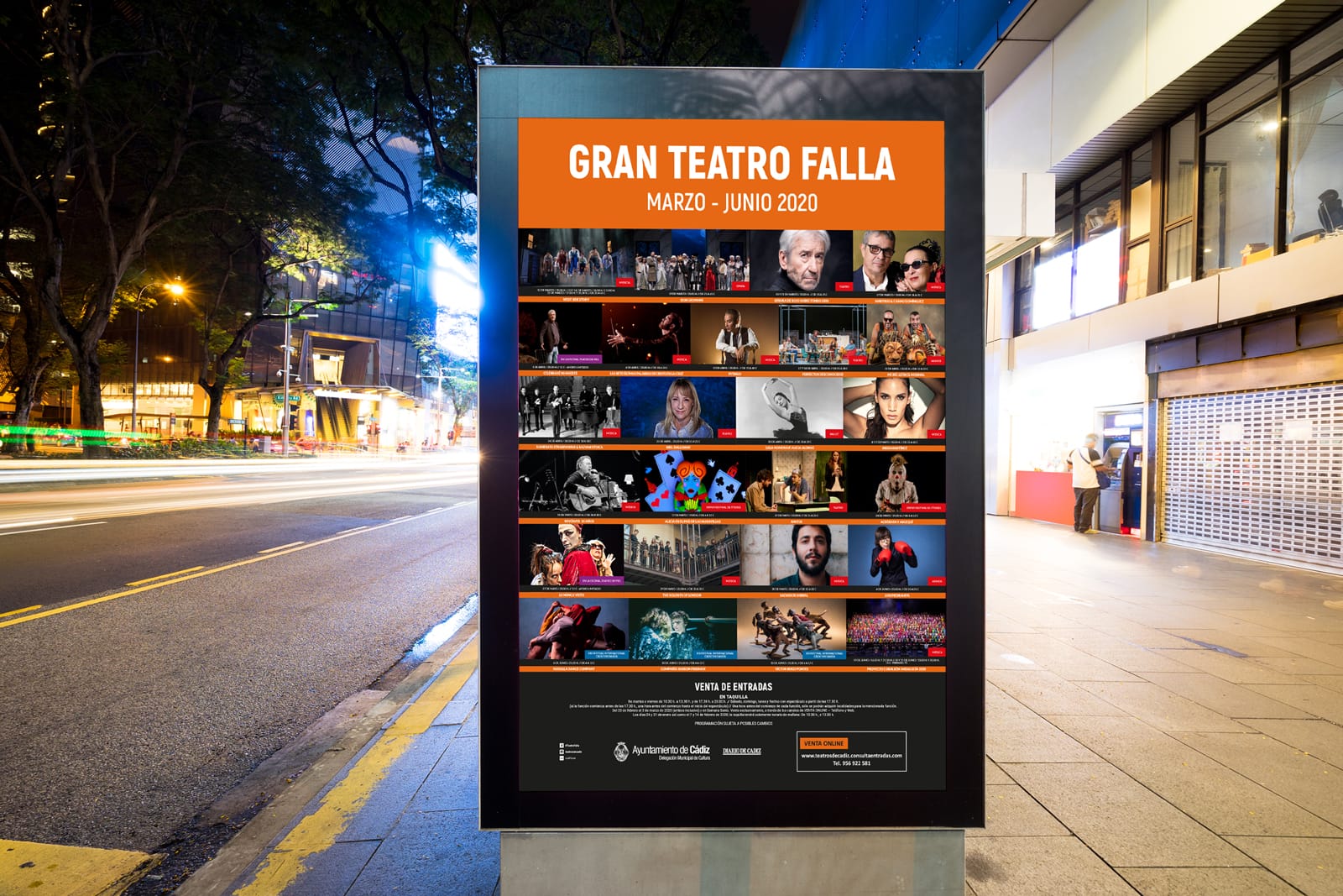 Mupi - Campaña de publicidad - Gran Teatro Falla (Marzo - Junio 2020)