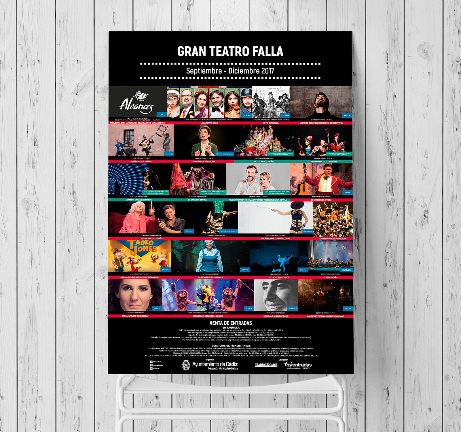 Cartel - Campaña de publicidad - Gran Teatro Falla (Septiembre - Diciembre 2017)
