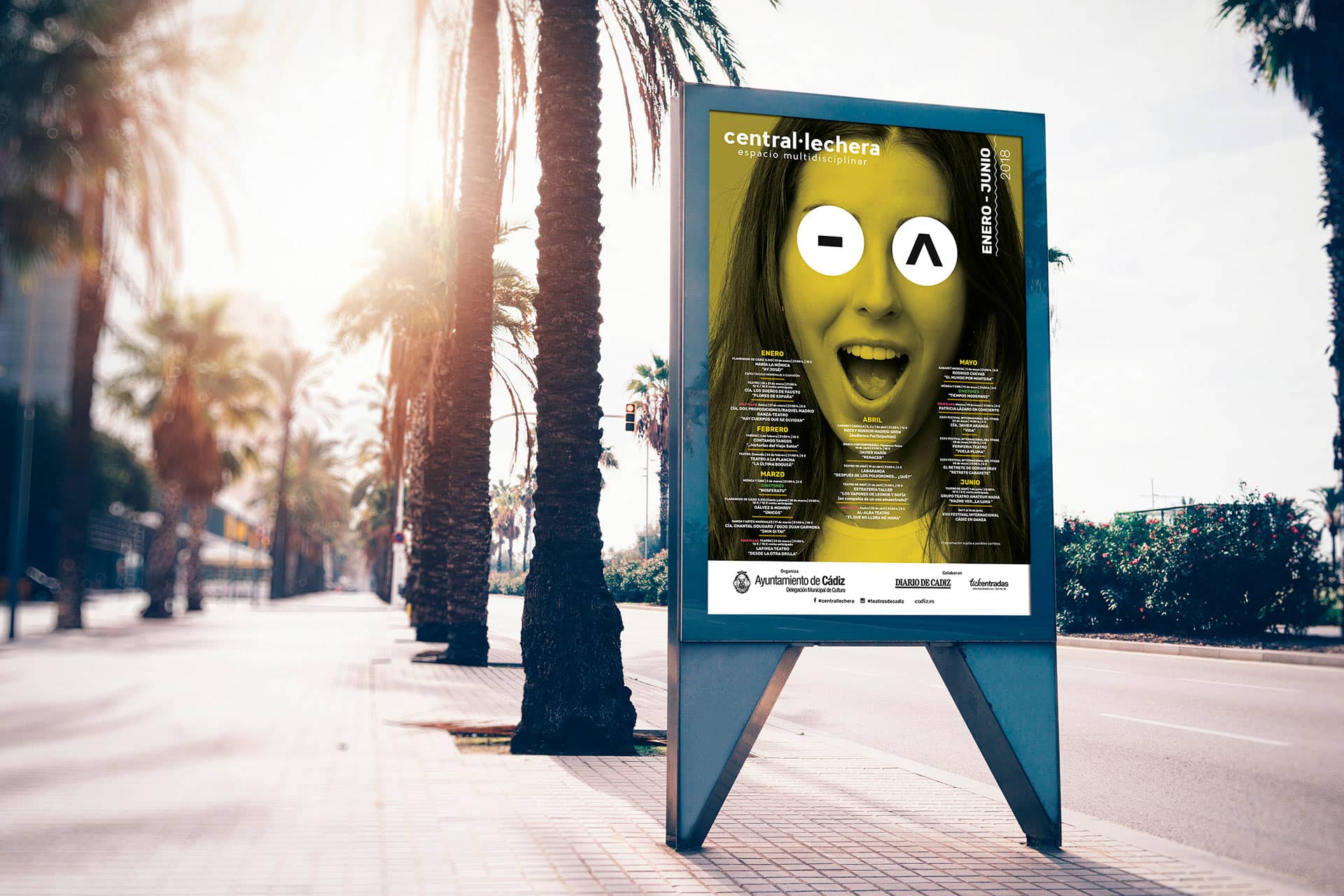 Mupi -Campaña de publicidad - Sala Central Lechera (Enero - Junio 2018)