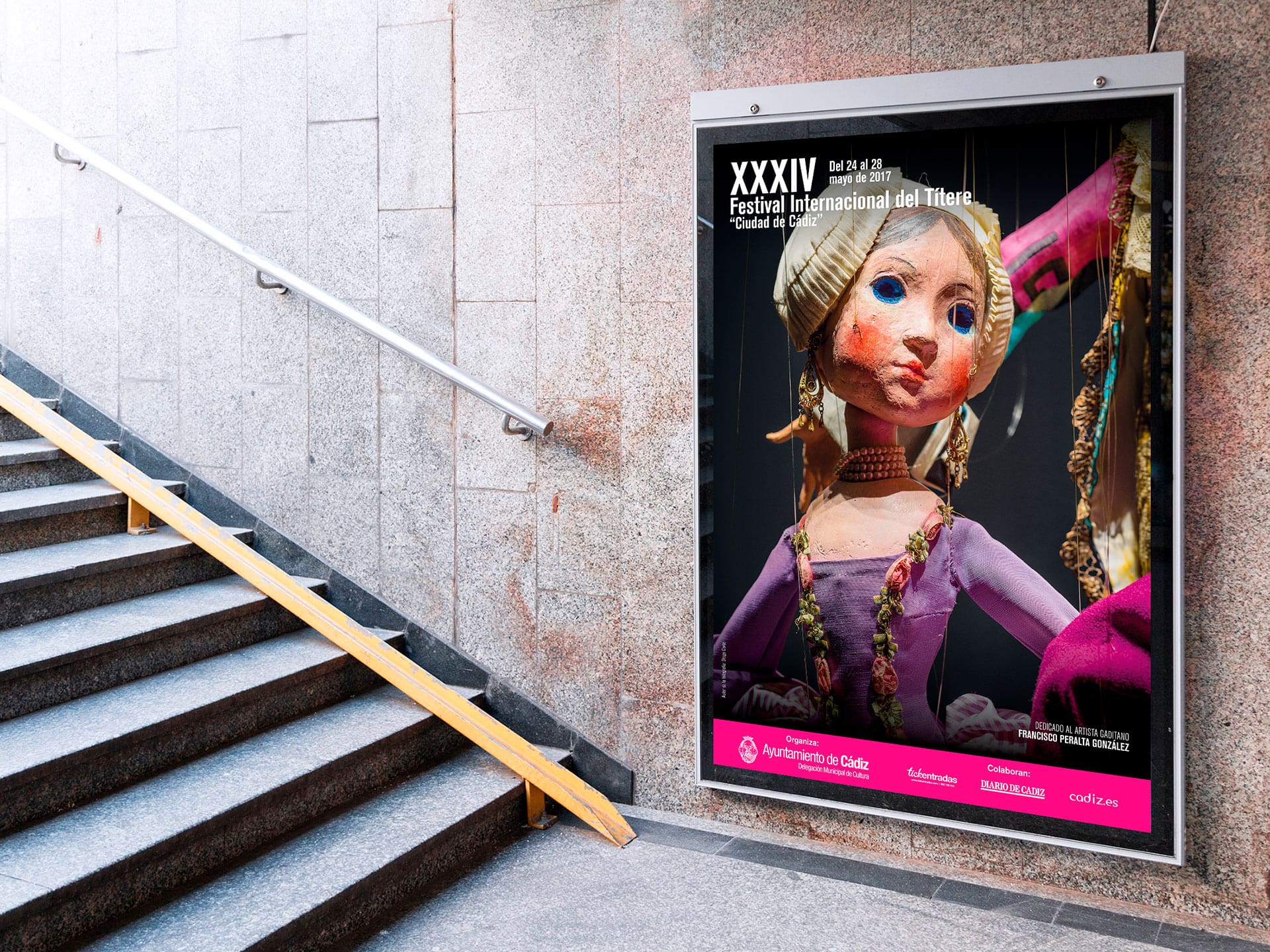 Cartel - campaña de publicidad- XXXIV Festival Internacional del Títere “Ciudad de Cádiz”