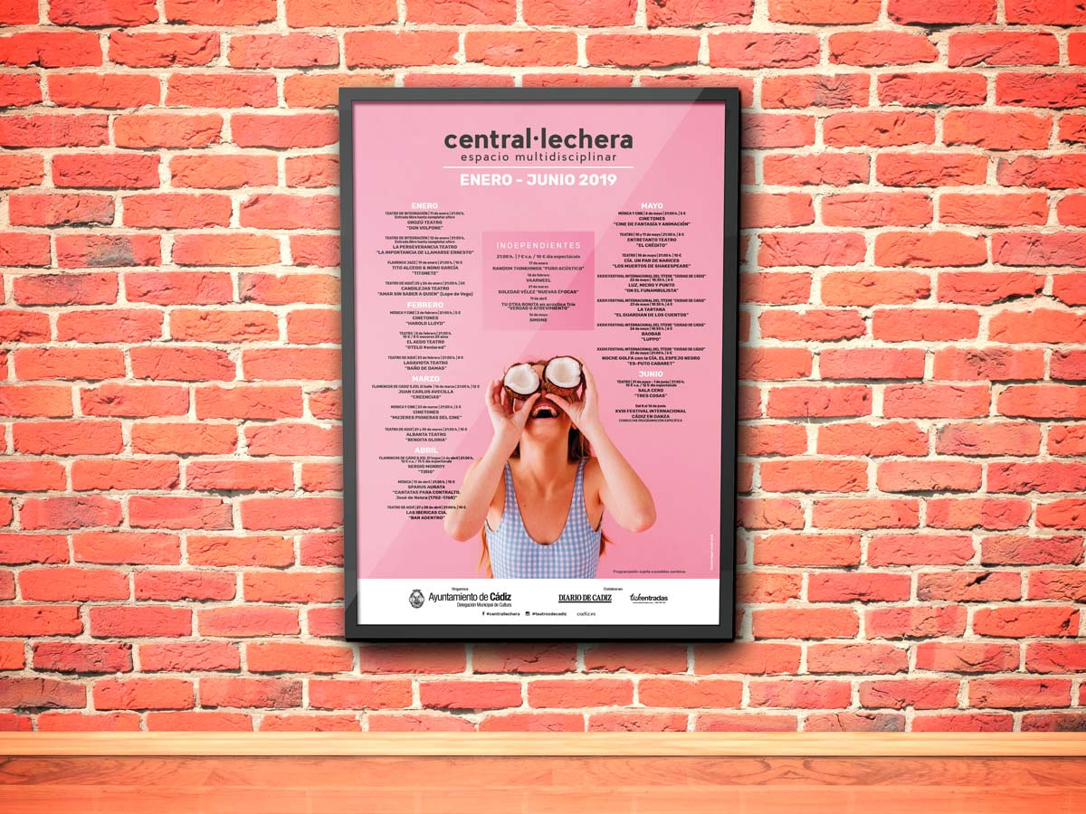 Cartel - Campaña publicitaria – Sala Central Lechera (Enero - Junio 2019)